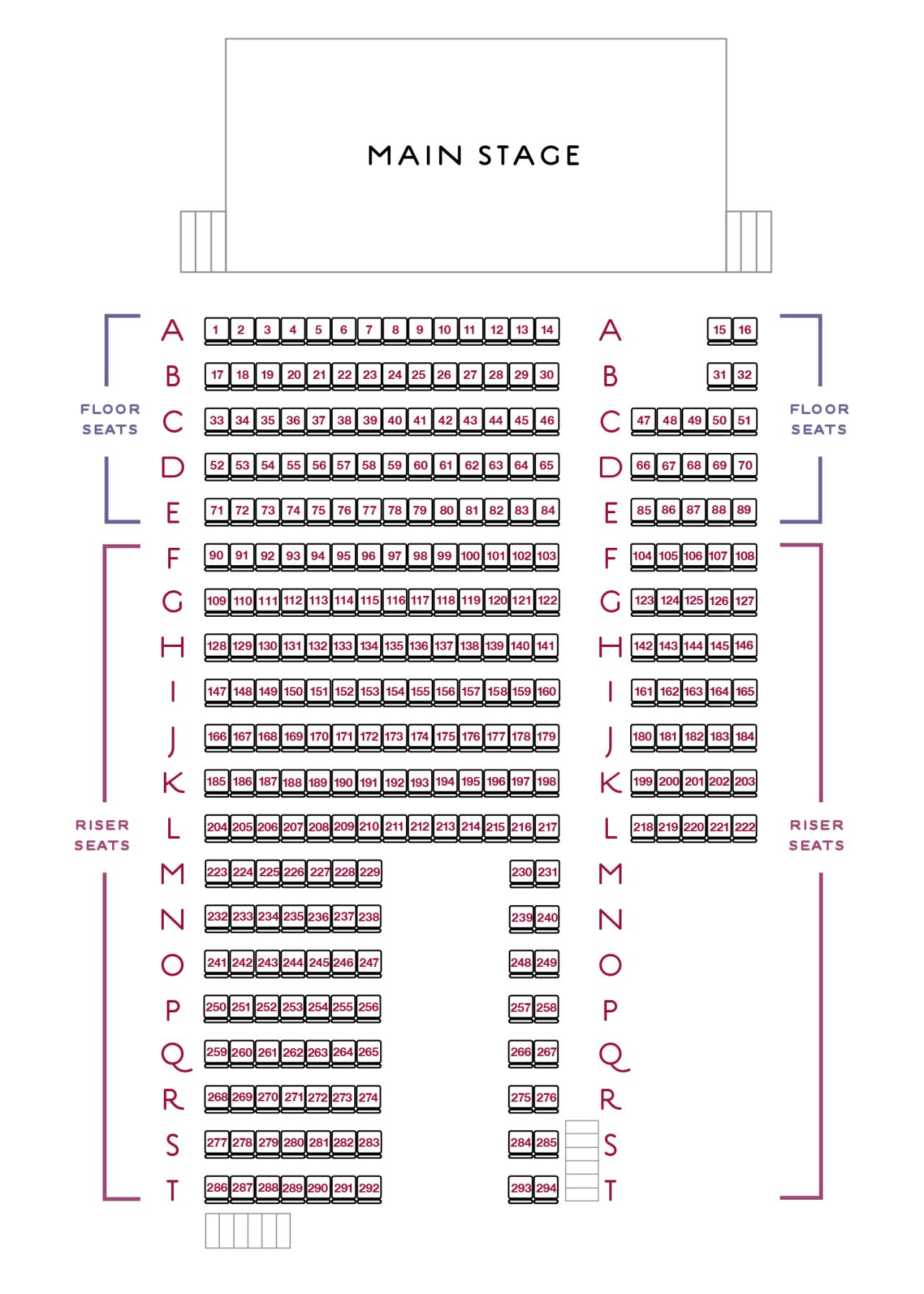 Plaid Tidings Seating Chart