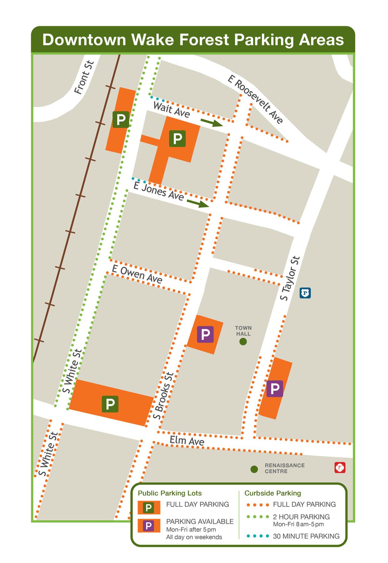 Where to Park Wake Forest Renaissance Centre